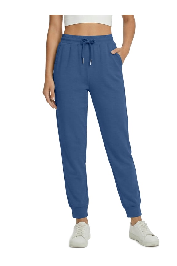 Scubaknit Pants for Women Elastic Waist Drawstring Tapered Lounge Pants with Pockets Casual Joggers