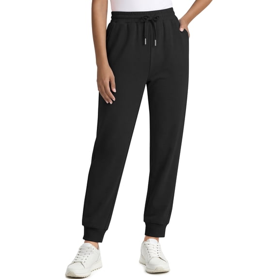 Fantaslook Scubaknit Pants for Women Elastic Waist Drawstring Tapered Lounge Pants with Pockets Casual Joggers