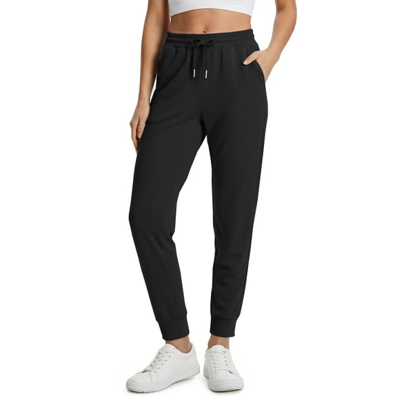 Fantaslook Scubaknit Pants for Women Elastic Waist Drawstring Tapered Lounge Pants with Pockets Casual Joggers