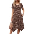 thumbnail image 1 of Fantaslook Plus Size Dresses for Women Floral Asymmetrical Hem Dress Summer Sundresses with Pockets, 1 of 9