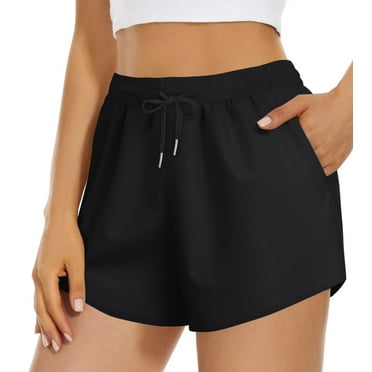 Fantaslook Womens Shorts High Waisted Athletic Shorts Casual Sweat Shorts Elastic Drawsting Running Shorts With Pockets