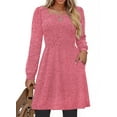 thumbnail image 1 of Fantaslook Square Neck Long Sleeve Dresses for Women Casual Trendy Sweater Dress with Pockets, 1 of 9