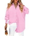thumbnail image 1 of Fantaslook Striped Button Down Shirts for Women Smocked Cuffed Trendy Blouse Causal Long Sleeve Tops with Pocket, 1 of 7