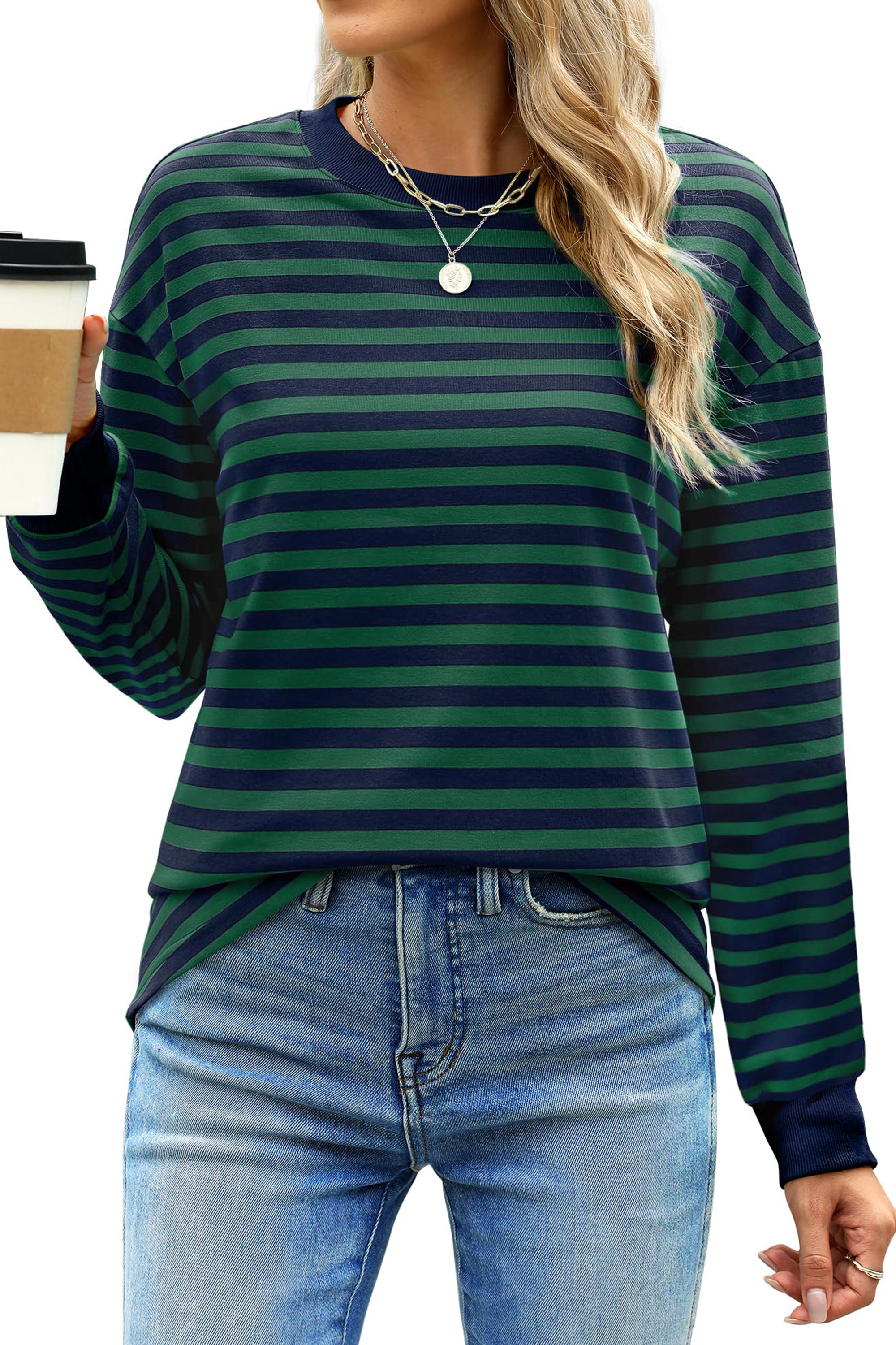 Fantaslook Striped Long Sleeve Shirts For Women Crewneck Tunic Tops Color Block Blouses Fall Pullover: What to Expect