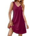 thumbnail image 1 of Fantaslook Summer Dresses for Women Casual V Neck Sleeveless Sundresses Floral Beach Short Dress with Pockets, 1 of 9