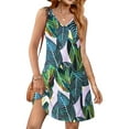 thumbnail image 1 of Fantaslook Summer Dresses for Women Casual V Neck Sleeveless Sundresses Floral Beach Short Dress with Pockets, 1 of 8