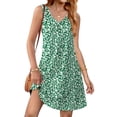 thumbnail image 1 of Fantaslook Summer Dresses for Women Casual V Neck Sleeveless Sundresses Floral Beach Short Dress with Pockets, 1 of 8
