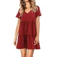 thumbnail image 1 of Fantaslook Summer Dresses for Women V Neck Casual Loose Flowy Swing Shift Dress, 1 of 6