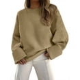 thumbnail image 1 of Fantaslook Sweaters for Women Oversized Crewneck Long Sleeve Chunky Knit Pullover Sweaters Tops Trendy Fall Outfits, 1 of 7