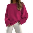 thumbnail image 1 of Fantaslook Sweaters for Women Oversized Crewneck Long Sleeve Chunky Knit Pullover Sweaters Tops Trendy Fall Outfits, 1 of 7