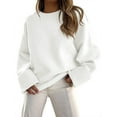 thumbnail image 1 of Fantaslook Sweaters for Women Oversized Crewneck Long Sleeve Chunky Knit Pullover Sweaters Tops Trendy Fall Outfits, 1 of 7
