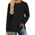thumbnail image 1 of Fantaslook Sweatshirt for Women Long Sleeve Tunic Tops Color Block Crewneck Sweatshirts Side Split, 1 of 5