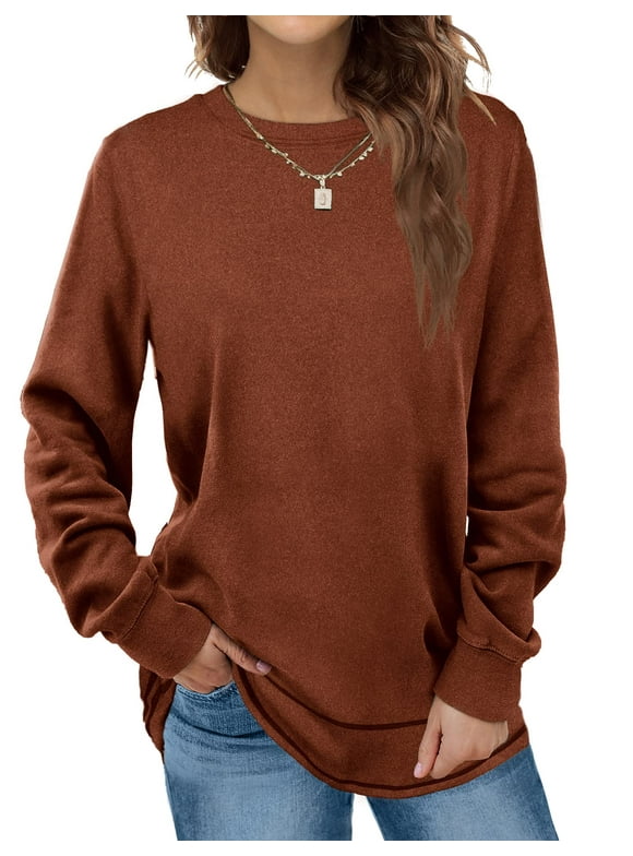 Sweatshirts for Women Crewneck Casual Long Sleeve Shirts Tunic Tops