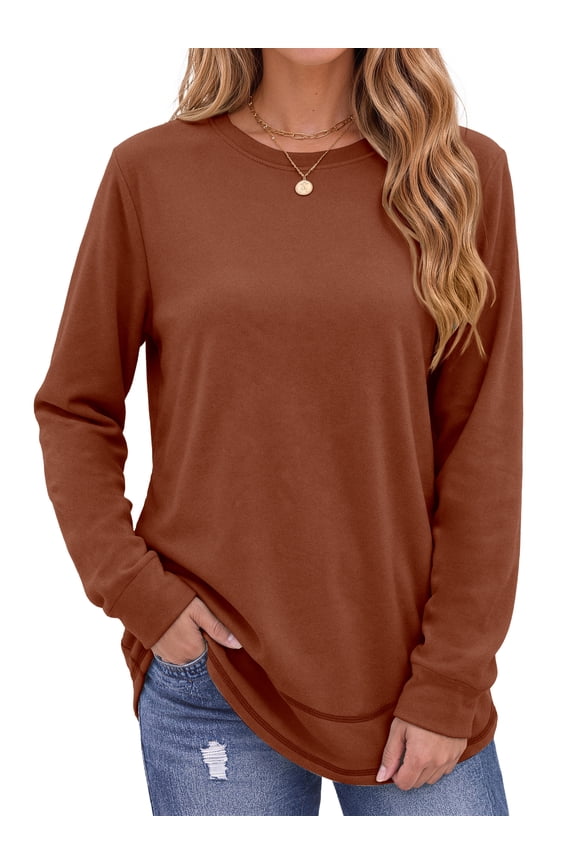 Sweatshirts for Women Crewneck Casual Long Sleeve Shirts Tunic Tops
