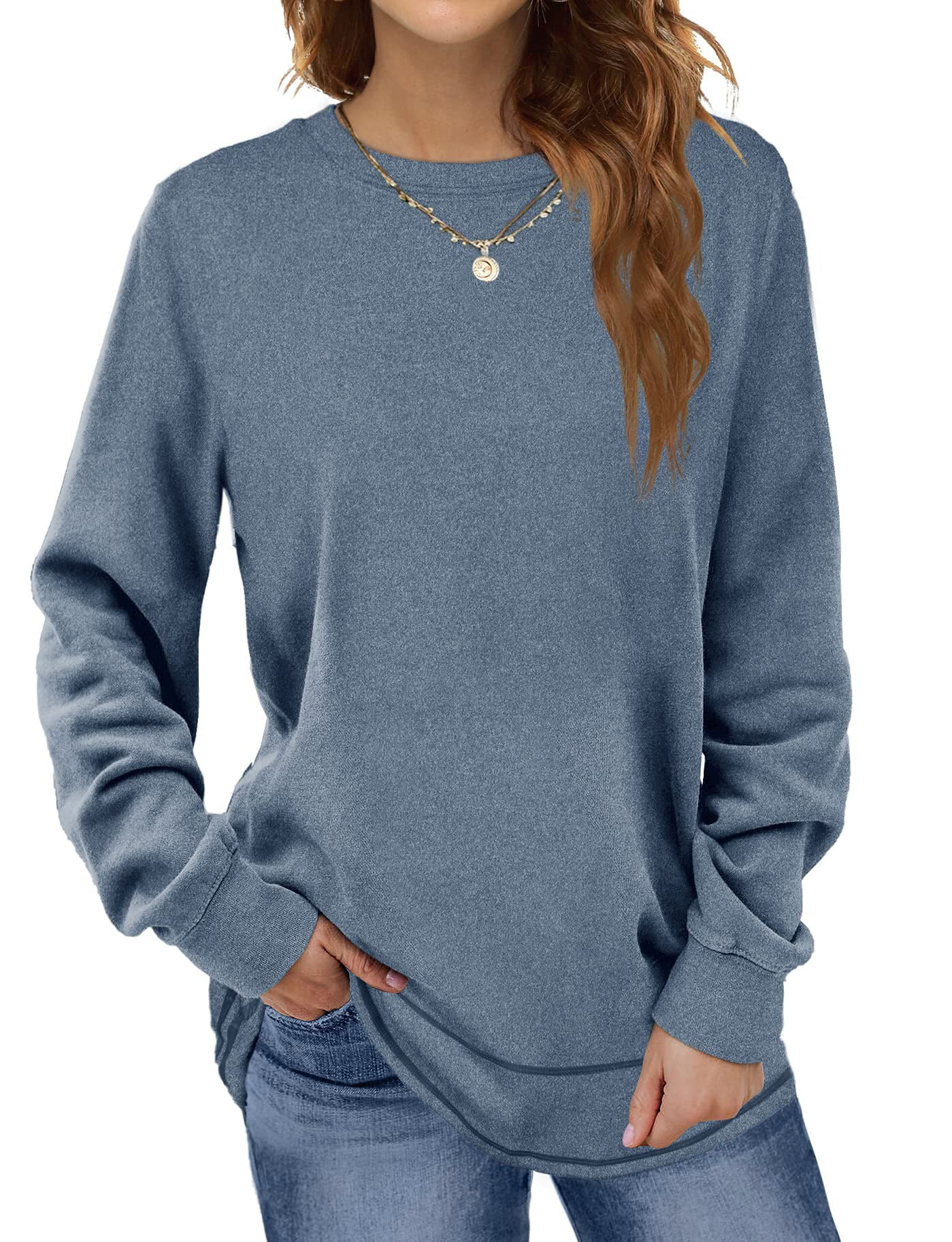 Fantaslook Sweatshirts for Women Crewneck Casual Long Sleeve Shirts ...