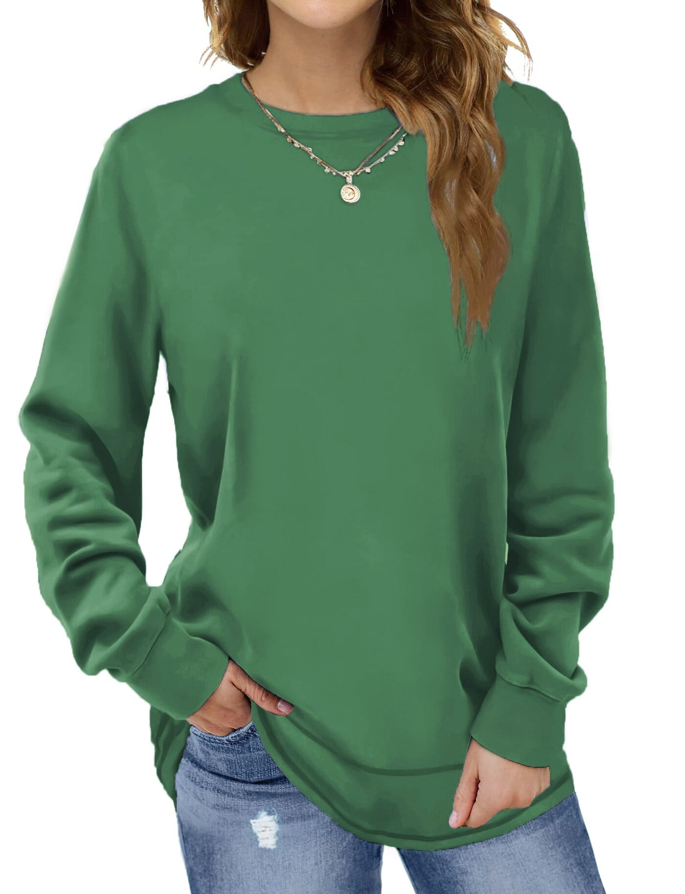 Fantaslook Sweatshirts for Women Crewneck Casual Long Sleeve Shirts ...