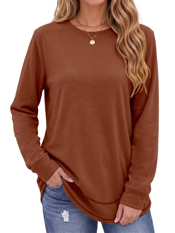 Sweatshirts for Women Crewneck Casual Long Sleeve Shirts Tunic Tops