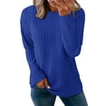 thumbnail image 1 of Fantaslook Textured Tops for Women Crew Neck Long Sleeve Shirts Fall Blouses Casual Basic Tee, 1 of 8