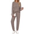 thumbnail image 1 of Fantaslook Two Piece Sets for Women Lounge Sets Casual Long Sleeve Tops and Long Pants Vacation Travel Fall Outfits Pajama Sets, 1 of 8