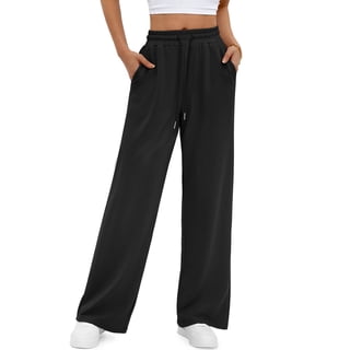 Fantaslook Wide Leg Sweatpants for Women Casual High Waisted Baggy Sweatpants Drawstring Workout Pants with Pockets Fashion Outfits