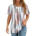 thumbnail image 1 of Fantaslook Women Blouses Dressy Casual Summer Short Sleeve Shirts Crew Neck Pleated Tunic Tops, 1 of 8