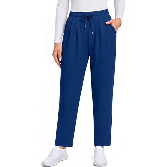 Fantaslook Women Joggers Pants High Waisted Drawstring Tapered Sweatpants Pleated Workout Lounge Pants with Pockets