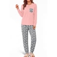 thumbnail image 1 of Fantaslook Women Pajama Sets 2 Piece Long Sleeve Pajama Sets With Long Printed Jogger Pants Sleepwear Loose Lounge Sets, 1 of 9