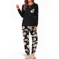 thumbnail image 1 of Fantaslook Women Pajama Sets 2 Piece Long Sleeve Pajama Sets With Long Printed Jogger Pants Sleepwear Loose Lounge Sets, 1 of 9