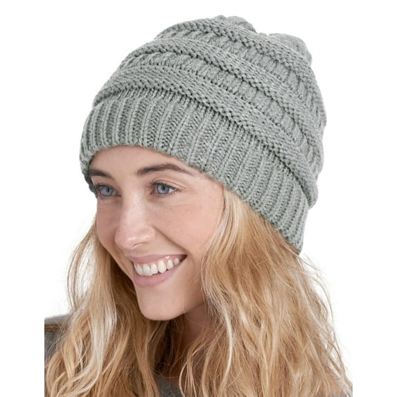 Fantaslook Womens Beanie Winter Hat Warm Chunky Cable Knit Hats Soft Stretch Thick Cute Cap for Cold Weather