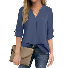 CeCe Womens Tie Neck 3/4 Sleeve Blouse