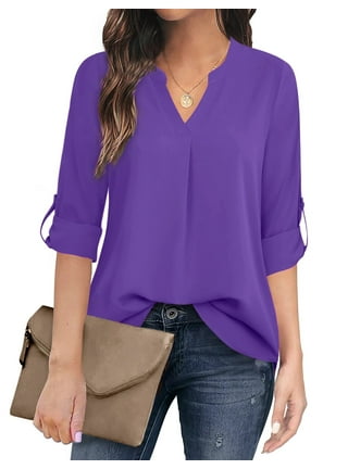 Plus Size Blouses in Womens Plus Workwear Suits Purple