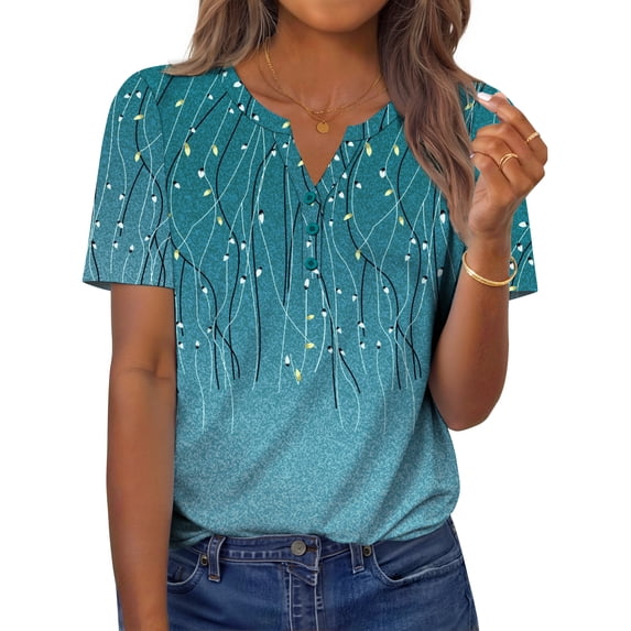 Fantaslook Womens Blouses Dressy Casual Tops Summer Short Sleeve V Neck Shirts Business Work Blouses