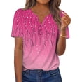 thumbnail image 1 of Fantaslook Womens Blouses Dressy Casual Tops Summer Short Sleeve V Neck Shirts Business Work Blouses, 1 of 10