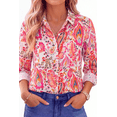 thumbnail image 1 of Fantaslook Womens Button Down Shirts Boho Floral Printed Long Sleeve Blouses Business Work Shirt Dressy Casual Loose Tops, 1 of 10