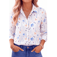 thumbnail image 1 of Fantaslook Womens Button Down Shirts Boho Floral Printed Long Sleeve Blouses Business Work Shirt Dressy Casual Loose Tops, 1 of 10