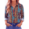 thumbnail image 1 of Fantaslook Womens Button Down Shirts Boho Floral Printed Long Sleeve Blouses Business Work Shirt Dressy Casual Loose Tops, 1 of 10