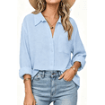 thumbnail image 1 of Fantaslook Womens Button Down Shirts Lapel Long Sleeve Blouses Business Work Shirt Dressy Casual Collared Tops, 1 of 11