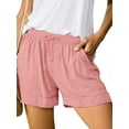 thumbnail image 1 of Fantaslook Womens Casual Shorts Elastic Waist Drawstring Shorts Pants with Pockets Summer Beach Floral Shorts, 1 of 8