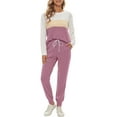 thumbnail image 1 of Fantaslook Womens Color Block Pajamas Crewneck Long Sleeve Lounge Sets Casual Jogger Outfits with Pockets, 1 of 7