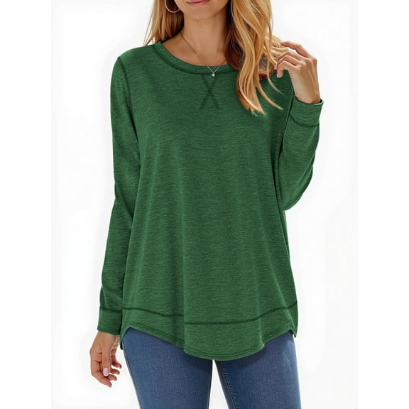 Fantaslook Womens Fall Tops Long Sleeve Shirts Casual Tunic Top Basic T Shirts Tees