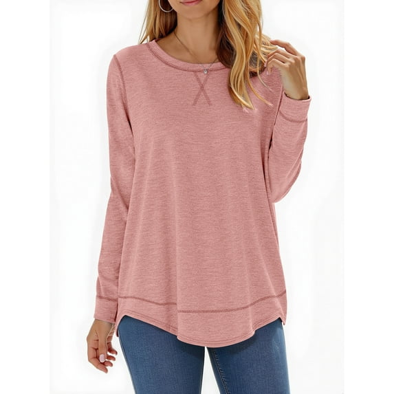 Fantaslook Womens Fall Tops Long Sleeve Shirts Casual Tunic Top Basic T Shirts Tees
