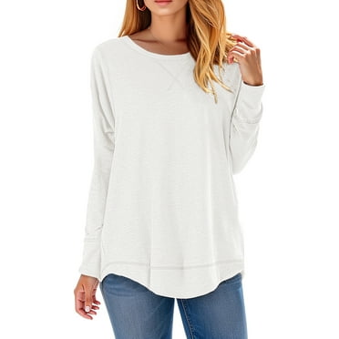 Fantaslook Womens Fall Tops Long Sleeve Shirts Casual Tunic Top Basic T Shirts Tees