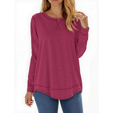 Fantaslook Womens Fall Tops Long Sleeve Shirts Casual Tunic Top Basic T Shirts Tees