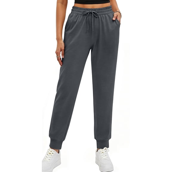 Fantaslook Womens Joggers with 3 Pockets Tapered Casual Sweatpants for Lounging Drawstring Athletic Pants Jogging Workout and Gym