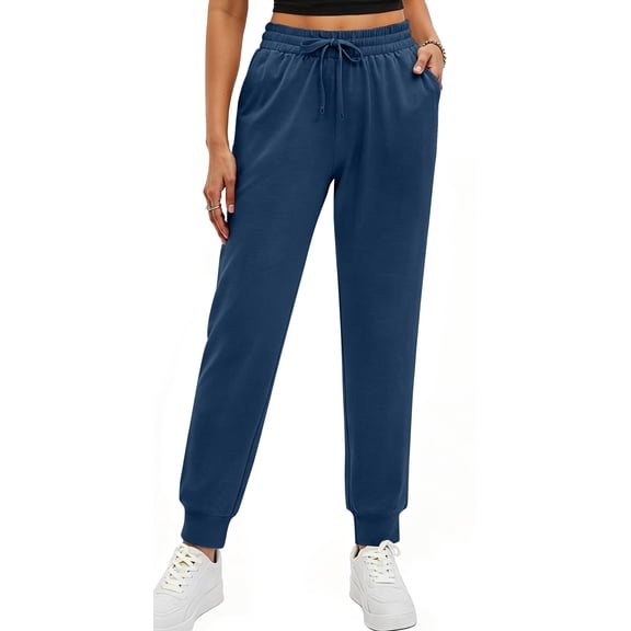 Fantaslook Womens Joggers with 3 Pockets Tapered Casual Sweatpants for Lounging Drawstring Athletic Pants Jogging Workout and Gym