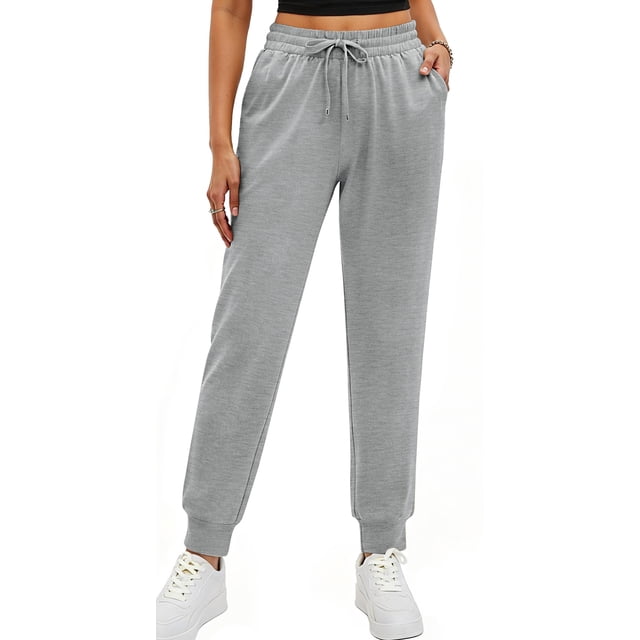 Fantaslook Womens Joggers with 3 Pockets Tapered Casual Sweatpants for Lounging Drawstring Athletic Pants Jogging Workout and Gym
