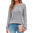thumbnail image 1 of Fantaslook Womens Long Sleeve Shirts Casual Tunic Tops Work Dressy Blouses Fall Sweaters, 1 of 9