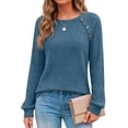 thumbnail image 1 of Fantaslook Womens Long Sleeve Shirts Casual Tunic Tops Work Dressy Blouses Fall Sweaters, 1 of 9