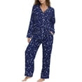 thumbnail image 1 of Fantaslook Womens Pajama Sets Button Down 2 Piece Pjs Long Sleeve Loose Floral Sleepwear with Pockets, 1 of 10