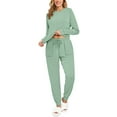 thumbnail image 1 of Fantaslook Womens Pajamas Sets Crew Neck Long Sleeve Tops and Pants Two Piece Lounge Sets Fall Outfits with Pockets, 1 of 8
